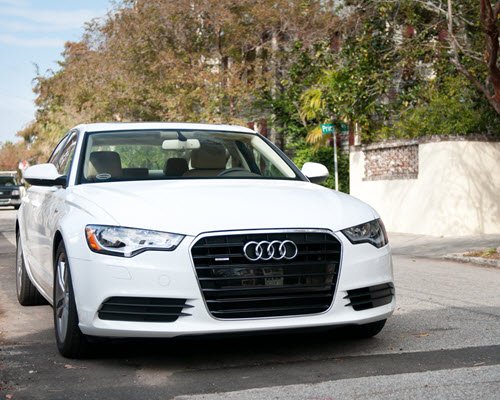 White Audi A6 Car
