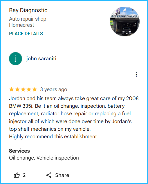 Review of Bay Diagnostic By john saraniti